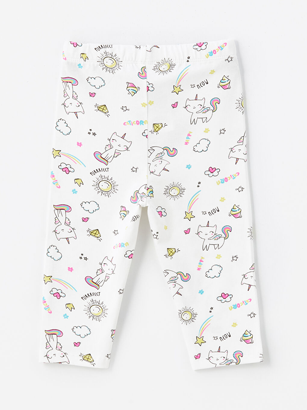 Elastic Waist Printed Baby Girl Tights 2-Pack -S4MS84Z1-LRA