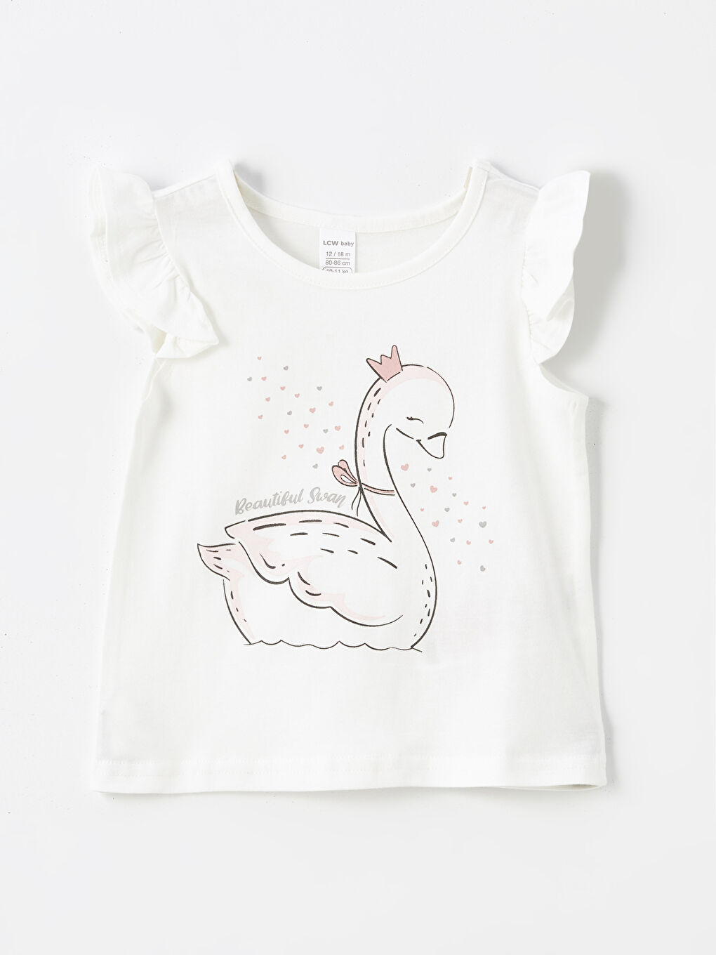 Crew Neck Short Sleeve Printed Baby Girl T-Shirt 2-Pack-1