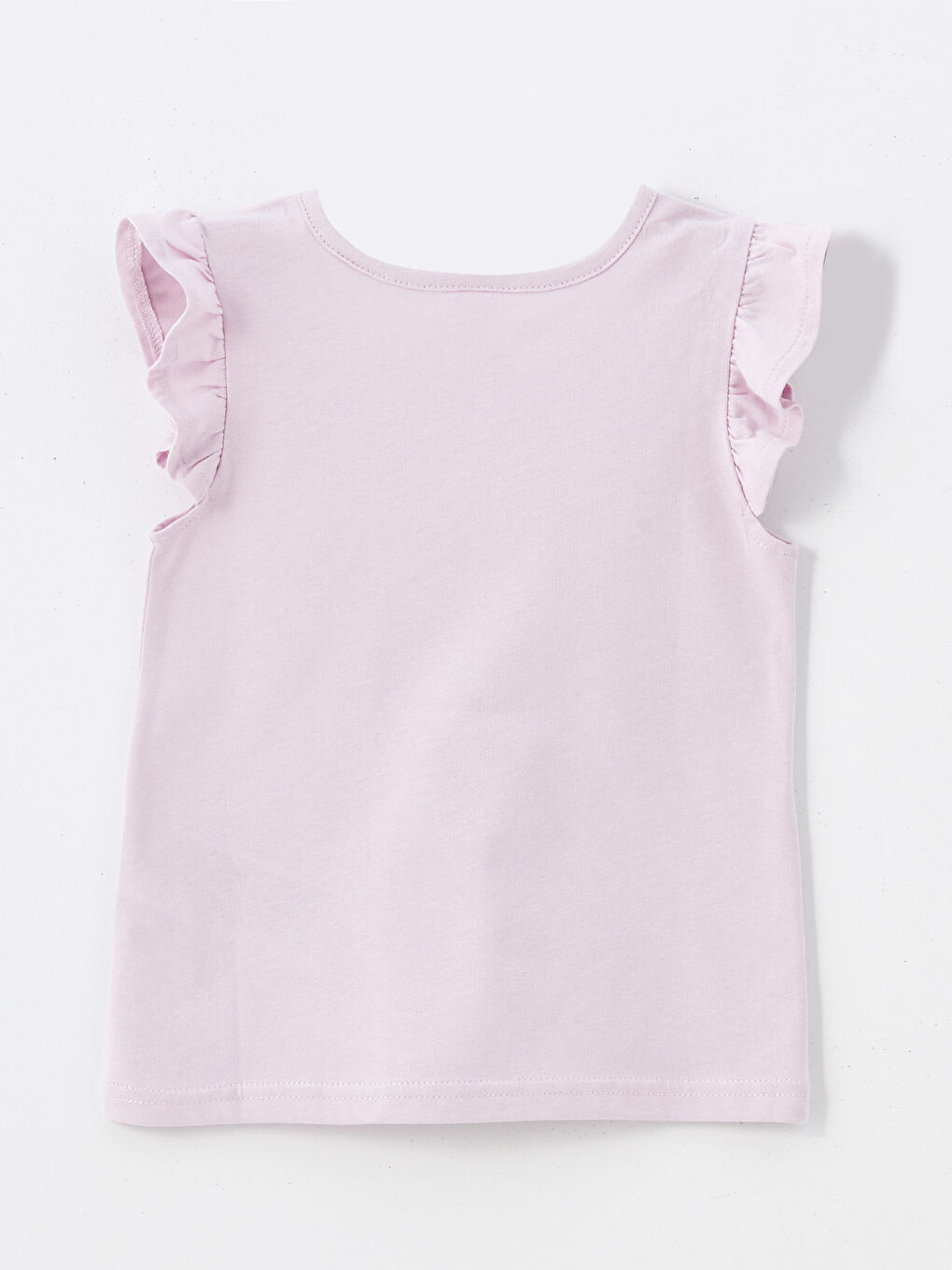 Lila Bisiklet Yaka Fırfırlı Kız Çocuk Bluz-1