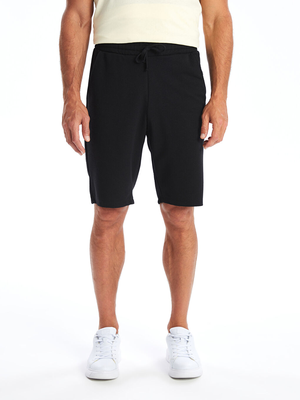 Regular Fit Pique Men's Shorts-1