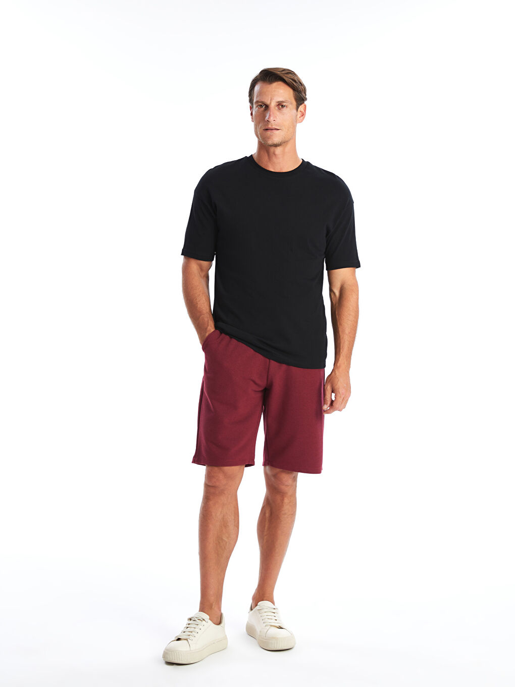 Standard Pattern Piqué Men's Shorts -S4MT29Z8-HEN