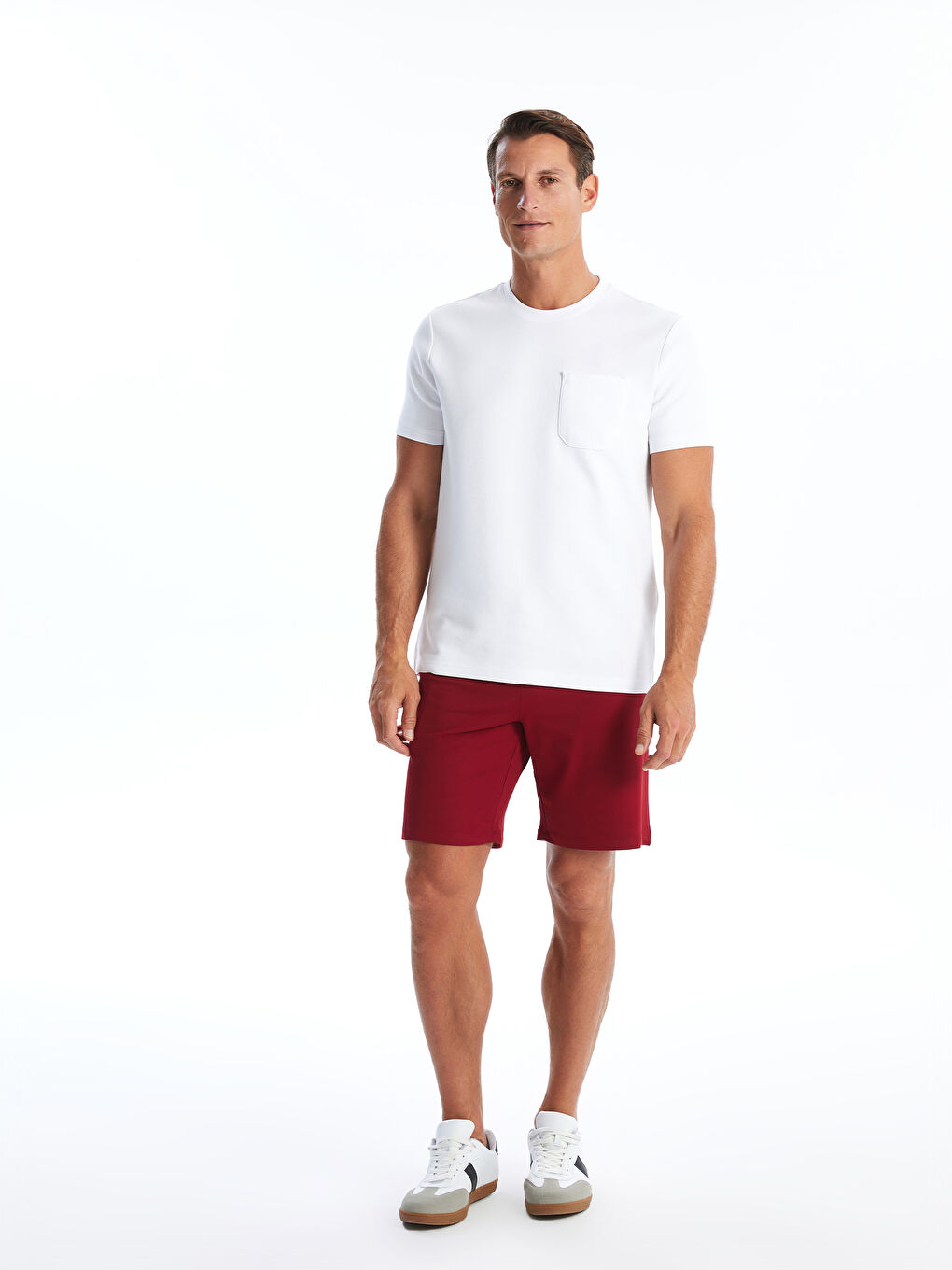 Bordo Standart Kalıp Erkek Şort