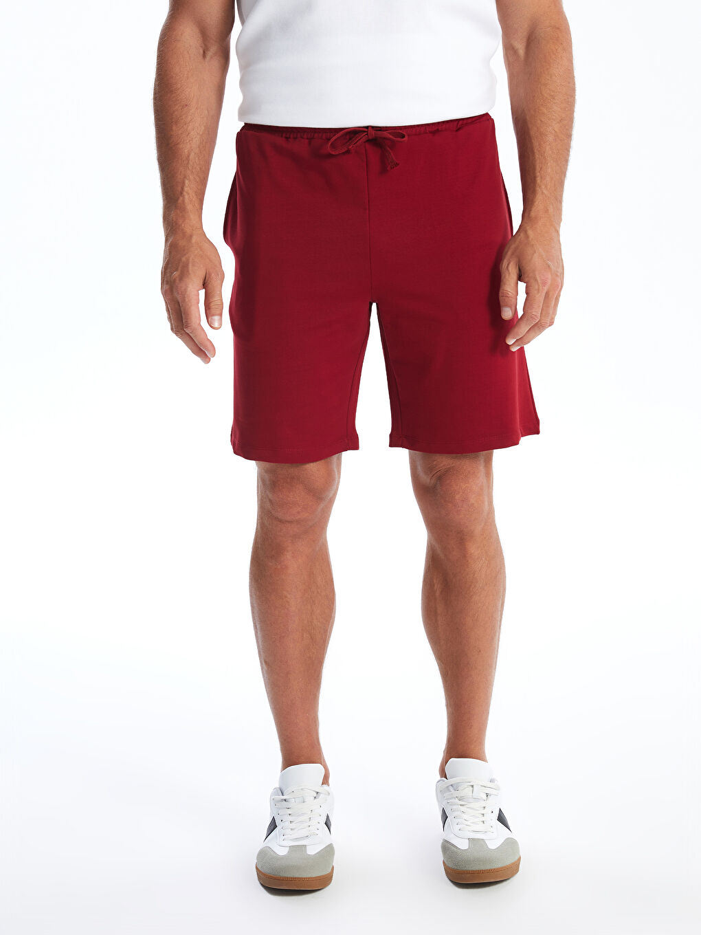 Bordo Standart Kalıp Erkek Şort-1