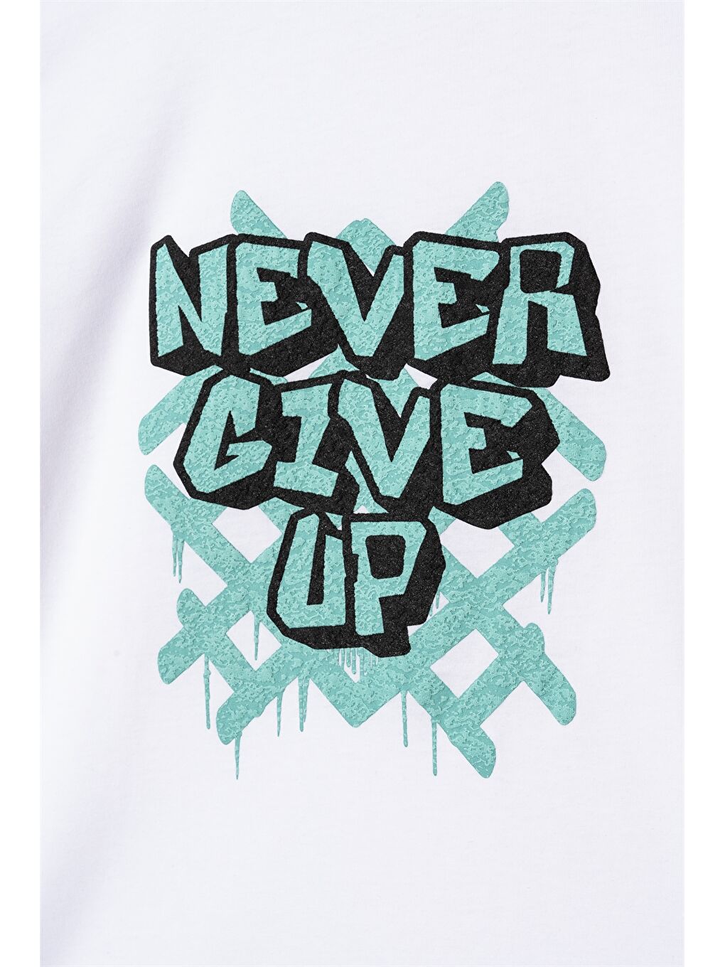 Beyaz Bisiklet Yaka Erkek Çocuk Tişört-1