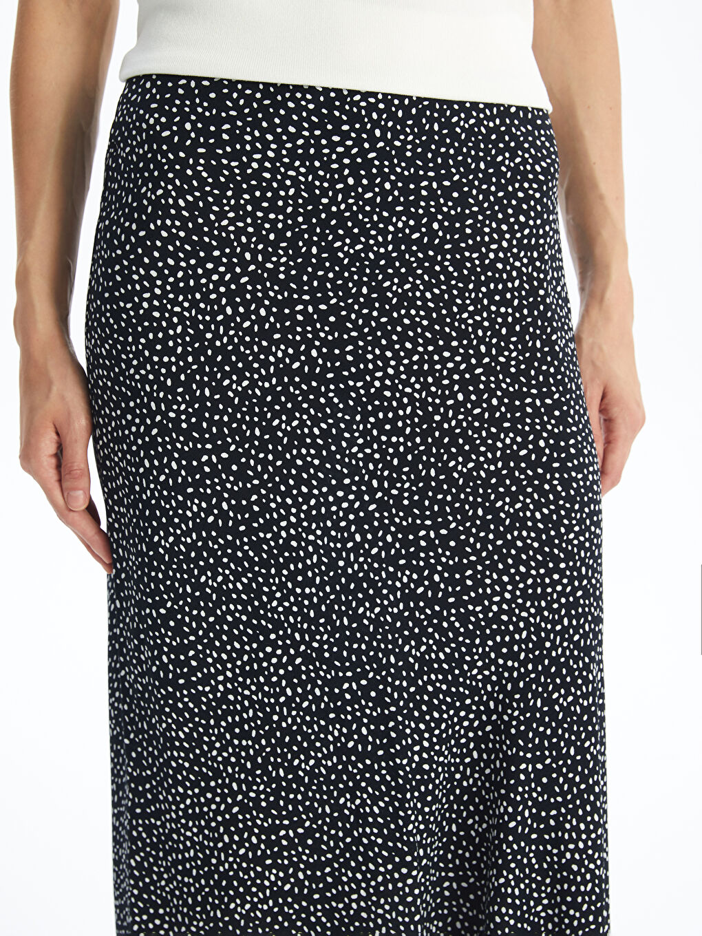 Standard Fit Patterned Women's Flared Skirt -S4MU14Z8-LQJ