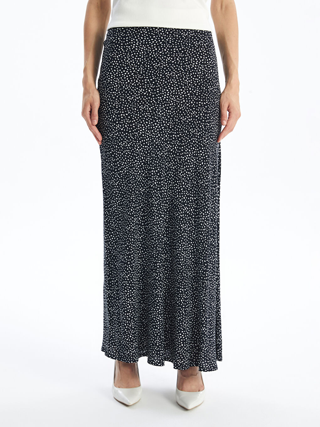 Standard Fit Patterned Women's Flared Skirt -S4MU14Z8-LQJ