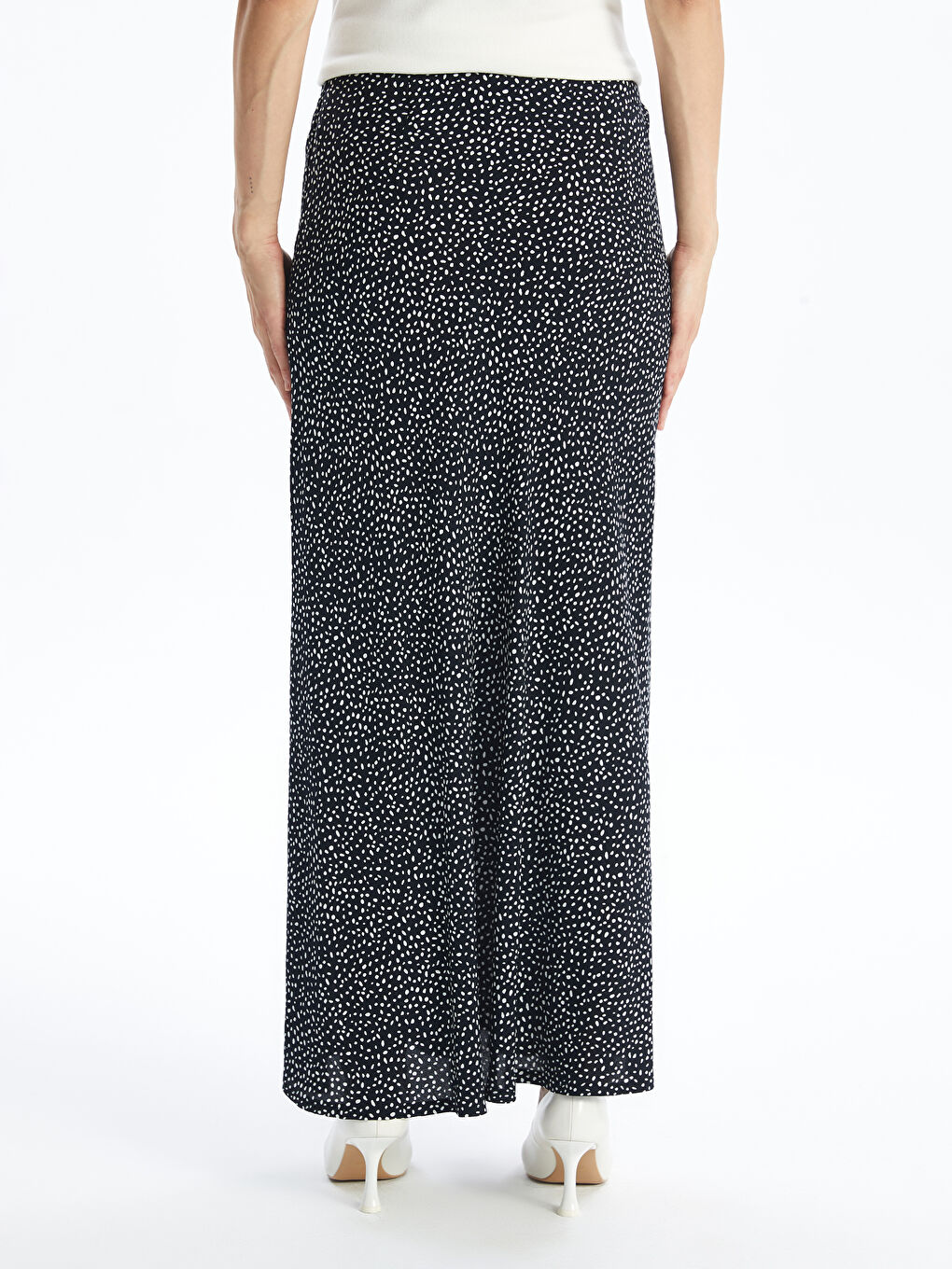 Standard Fit Patterned Women's Flared Skirt -S4MU14Z8-LQJ