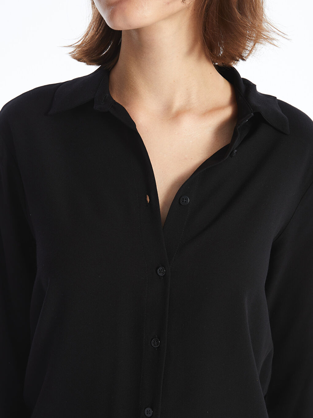 Long Sleeve Plain Women's Shirt -S4MU60Z8-CVL