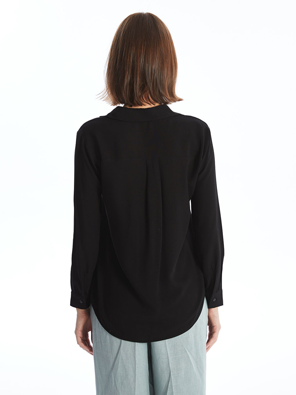 Long Sleeve Plain Women's Shirt -S4MU60Z8-CVL