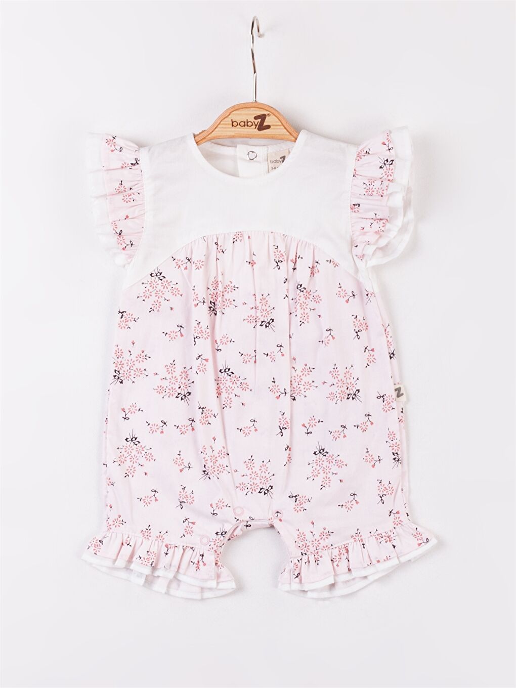 Pembe Bisiklet Yaka Kız Bebek Tulum