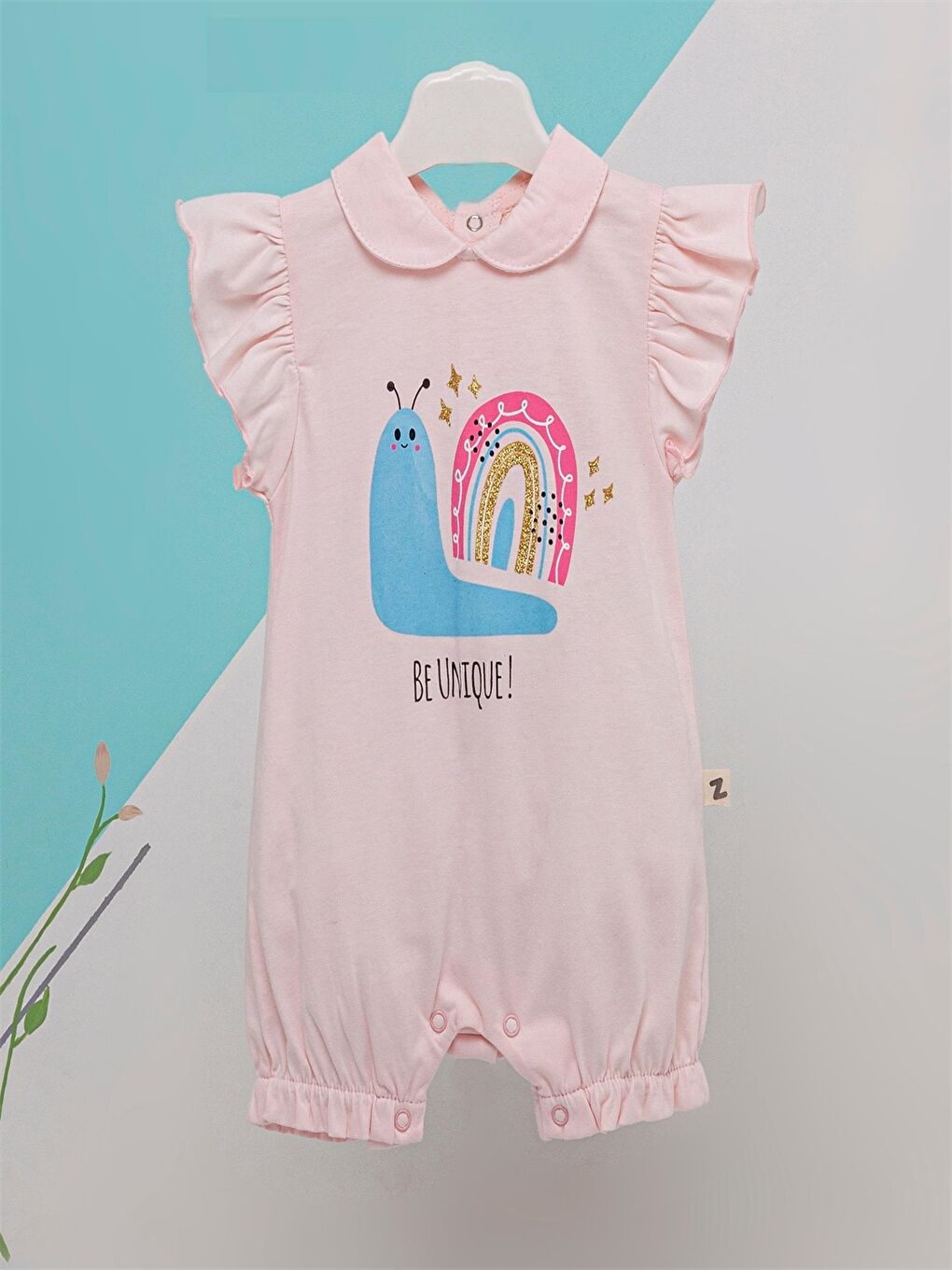 Pembe Bebe Yaka Kız Bebek Tulum