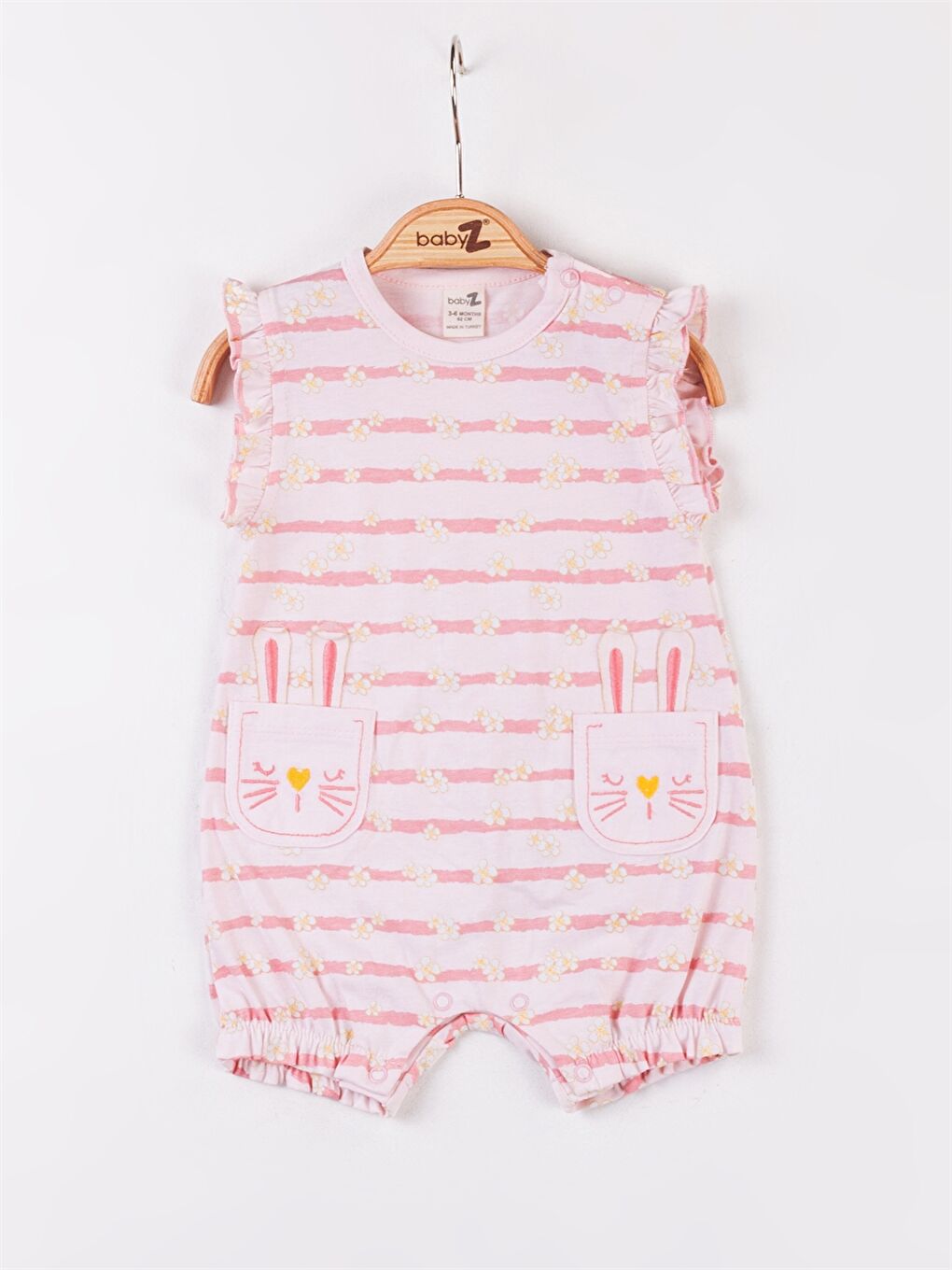 Pembe Bisiklet Yaka Kız Bebek Tulum