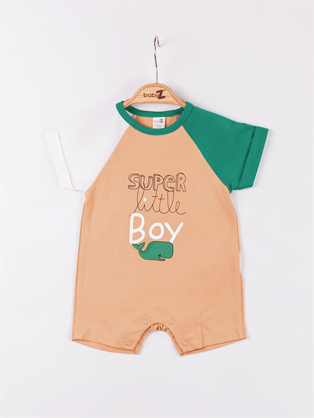 Turuncu Bisiklet Yaka Erkek Bebek Tulum