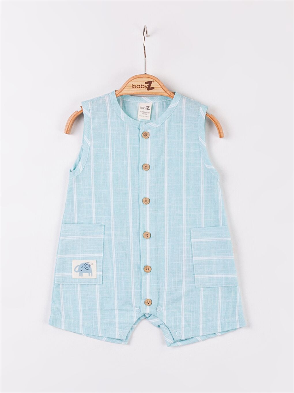 Yeşil Bisiklet Yaka Erkek Bebek Tulum