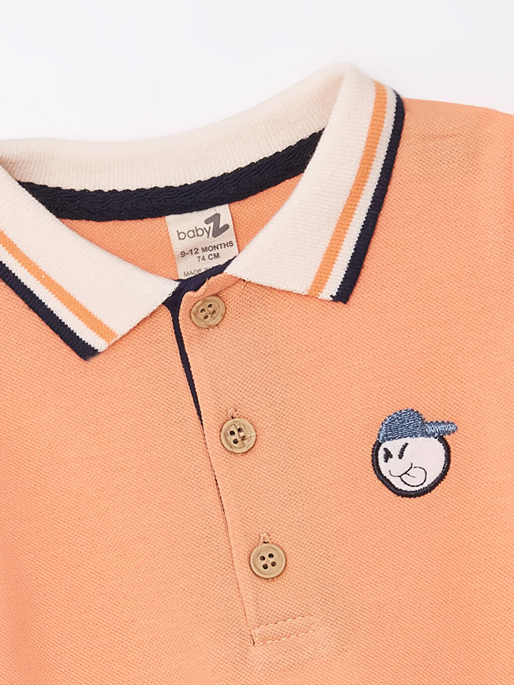 Turuncu Polo Yaka Erkek Çocuk Tişört ve Şort 2'li-2