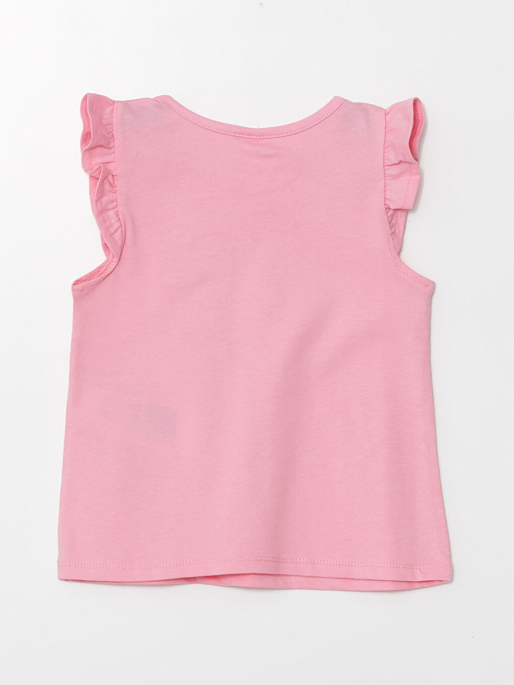 Pembe Bisiklet Yaka Baskılı Kız Bebek Tişört-1