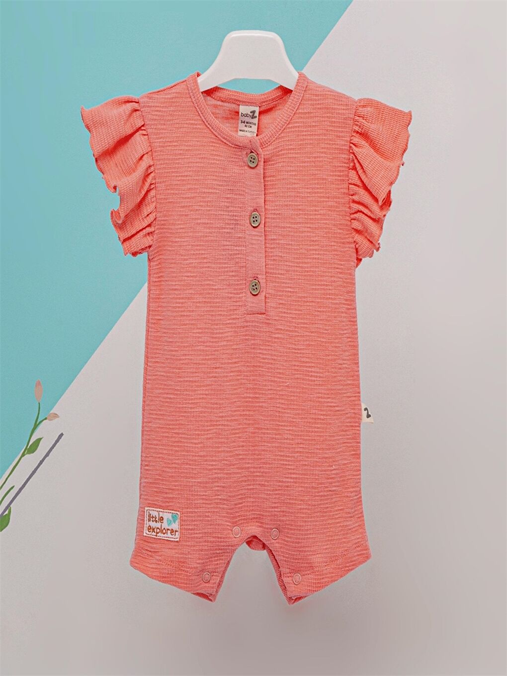 Babyzz Kirmizi Bisiklet Yaka Kız Bebek Tulum