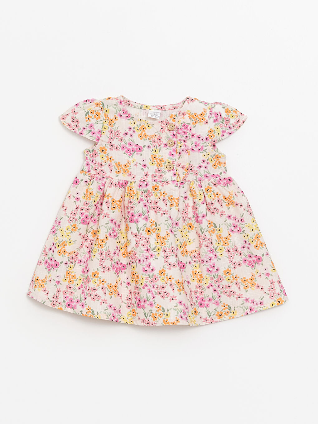 Crew Neck Floral Baby Girl Dress -S4N049Z1-LRB