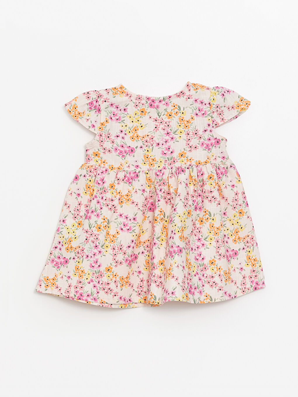 Crew Neck Floral Baby Girl Dress -S4N049Z1-LRB