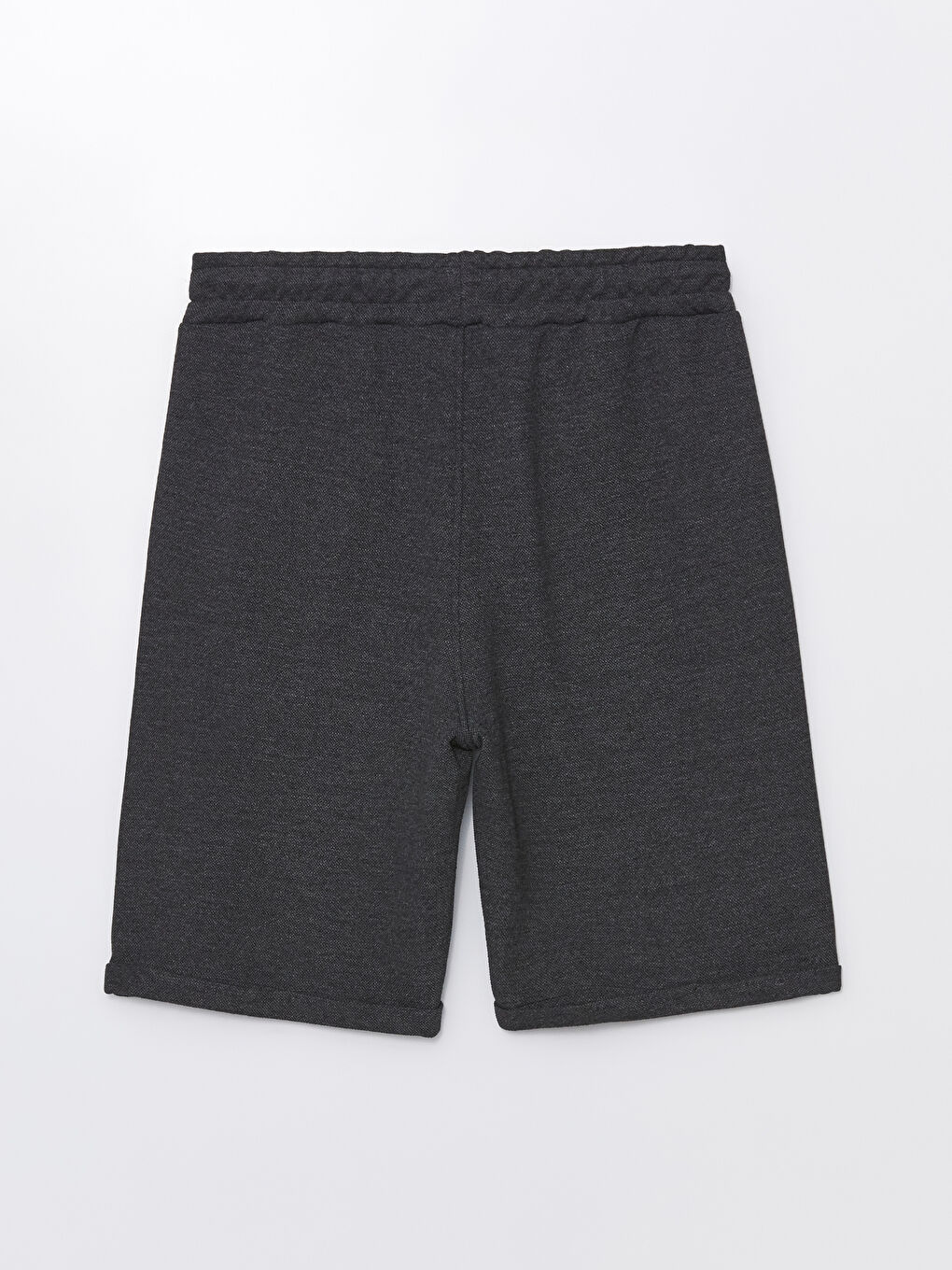 Antrasit Standart Kalıp Beli Bağlama Detaylı Erkek Şort-6
