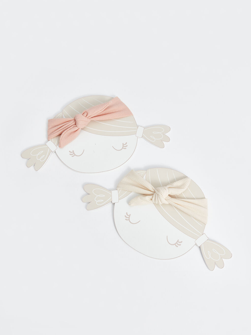 Pembe Fiyonk Detaylı Kız Bebek Saç Bandı 2'li