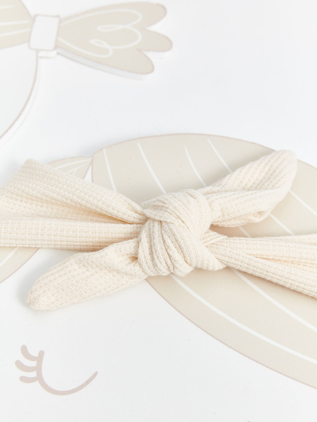 Pembe Fiyonk Detaylı Kız Bebek Saç Bandı 2'li-1