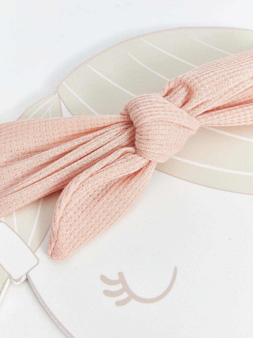 Pembe Fiyonk Detaylı Kız Bebek Saç Bandı 2'li-2