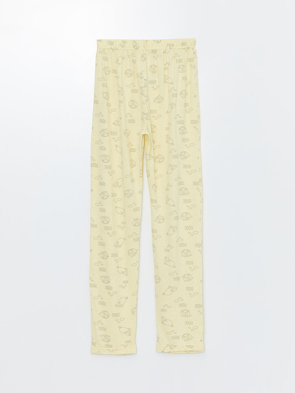 Sarı Bisiklet Yaka Kadın Pijama Takım-4