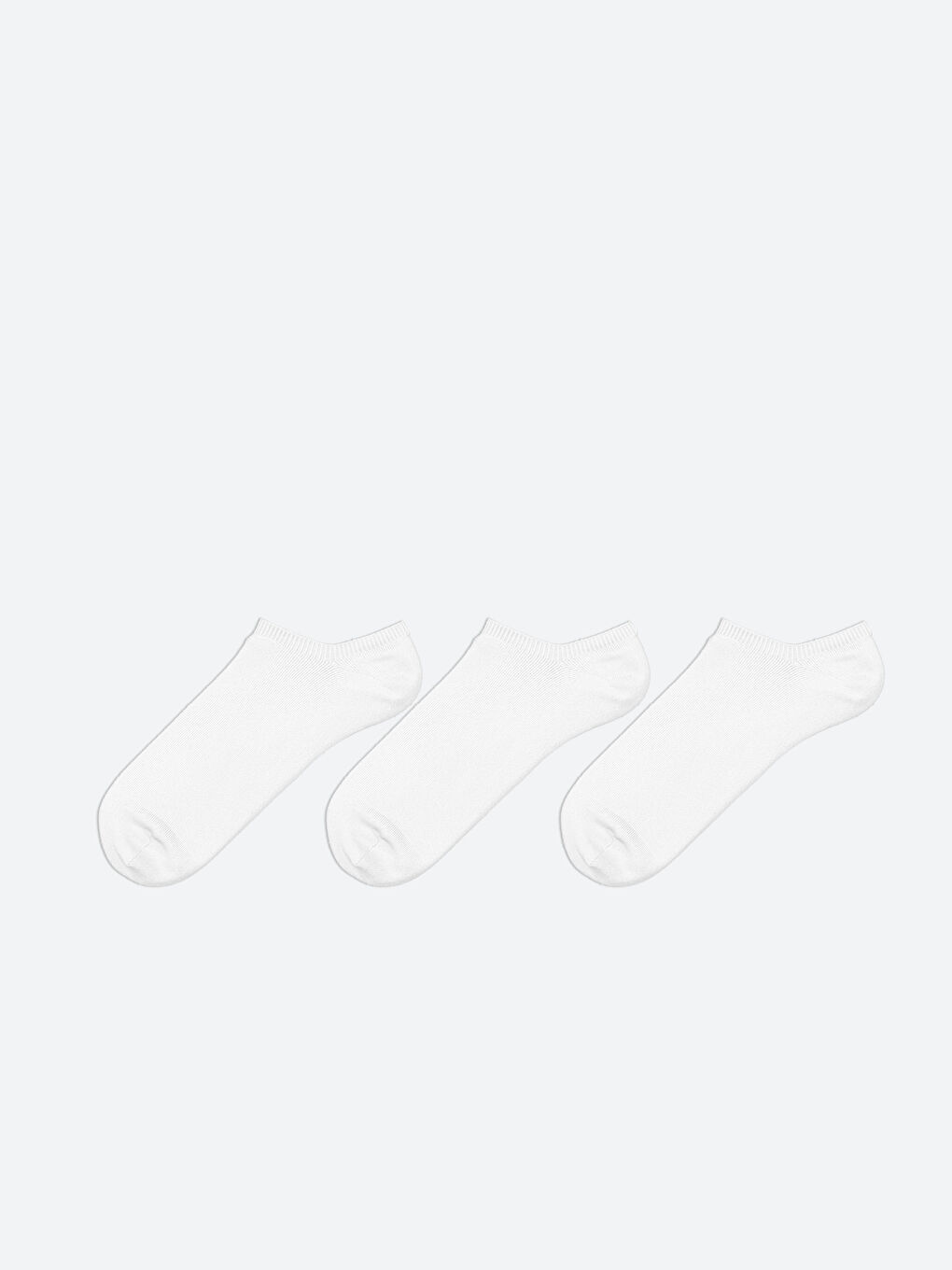LCW ACCESSORIES Beyaz Erkek Sneaker Çorap 3'lü