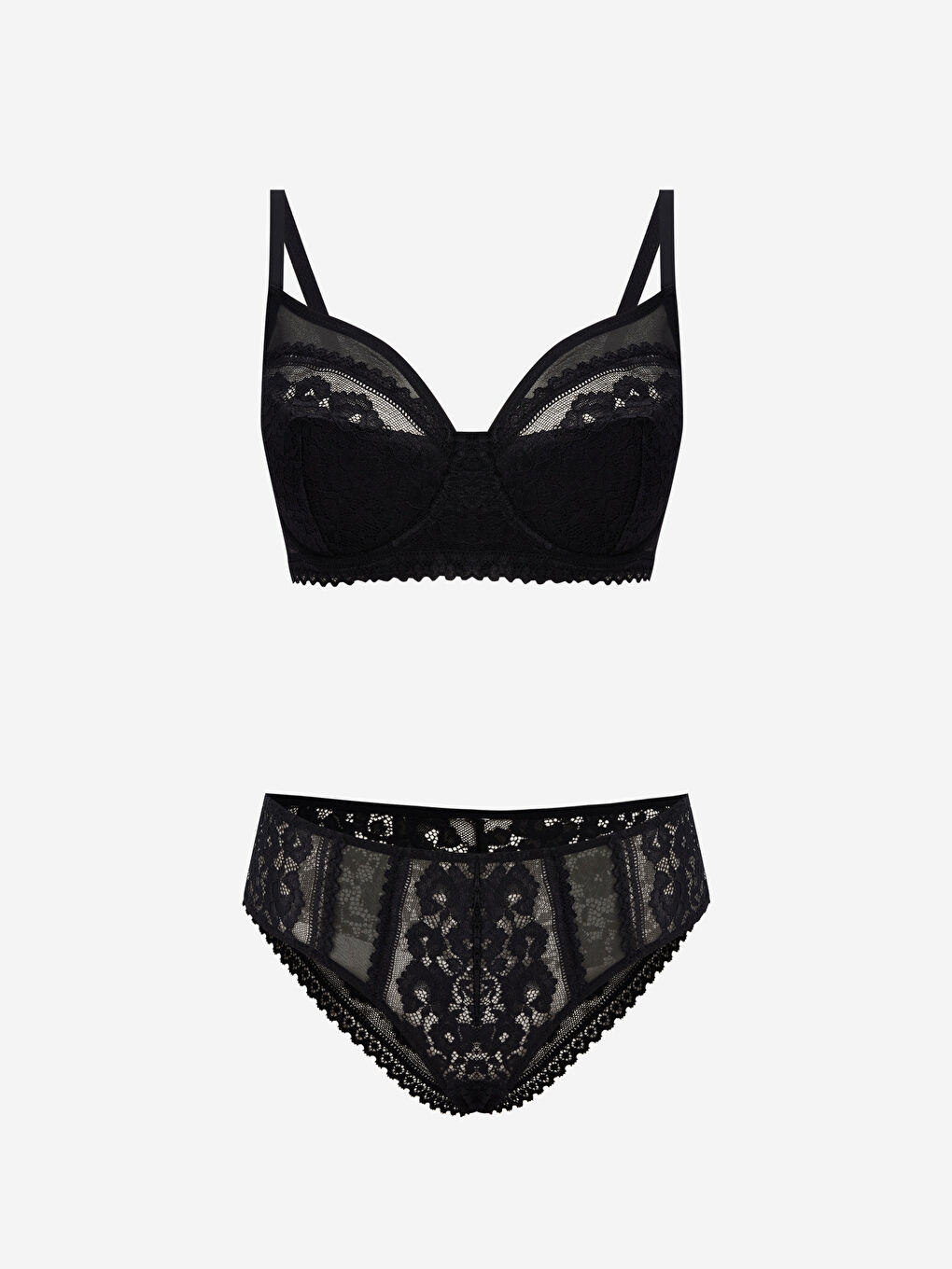 Siyah Mikrofiber İç Giyim Takım