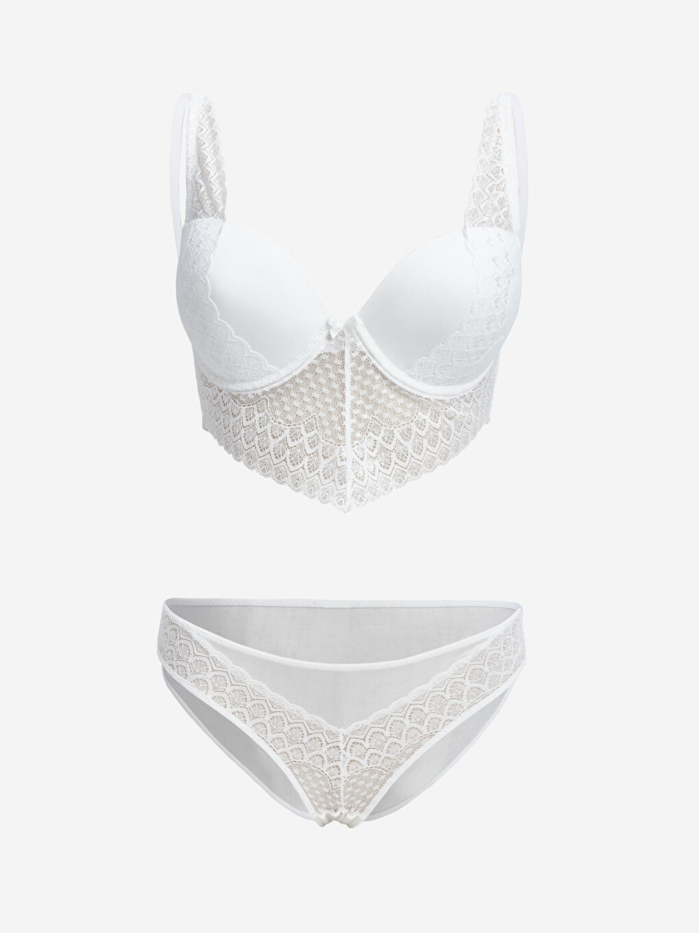 Ekru Büstiyer Takım