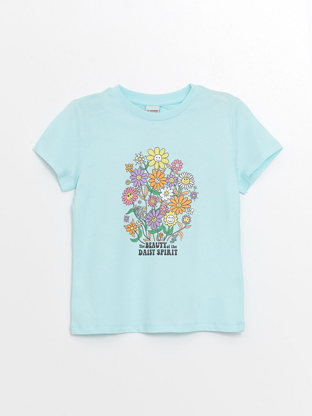 Crew Neck Printed Short Sleeve Girls' T-Shirt 2 Pack-1