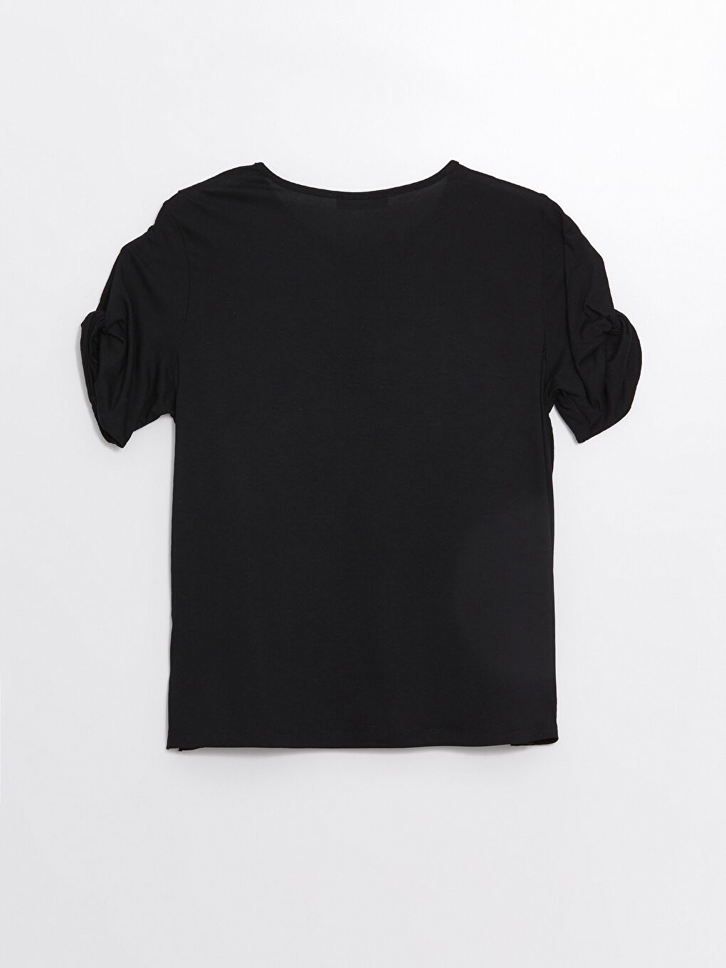 Crew Neck Printed Short Sleeve Women Blouse -S4N225Z8-CVL