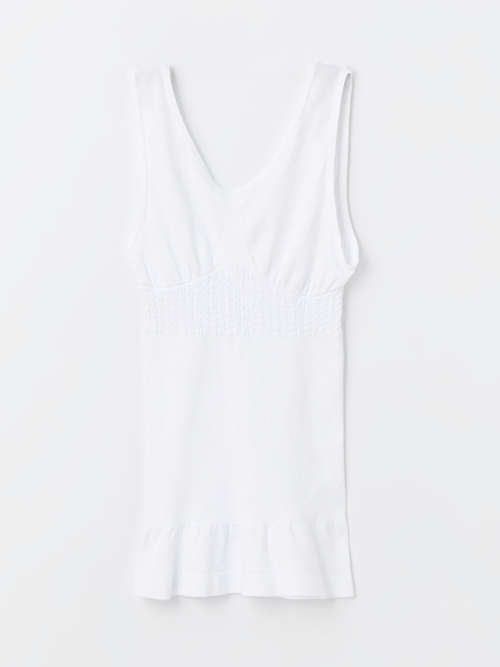 Beyaz Dar Kalıp Korse Atlet-1