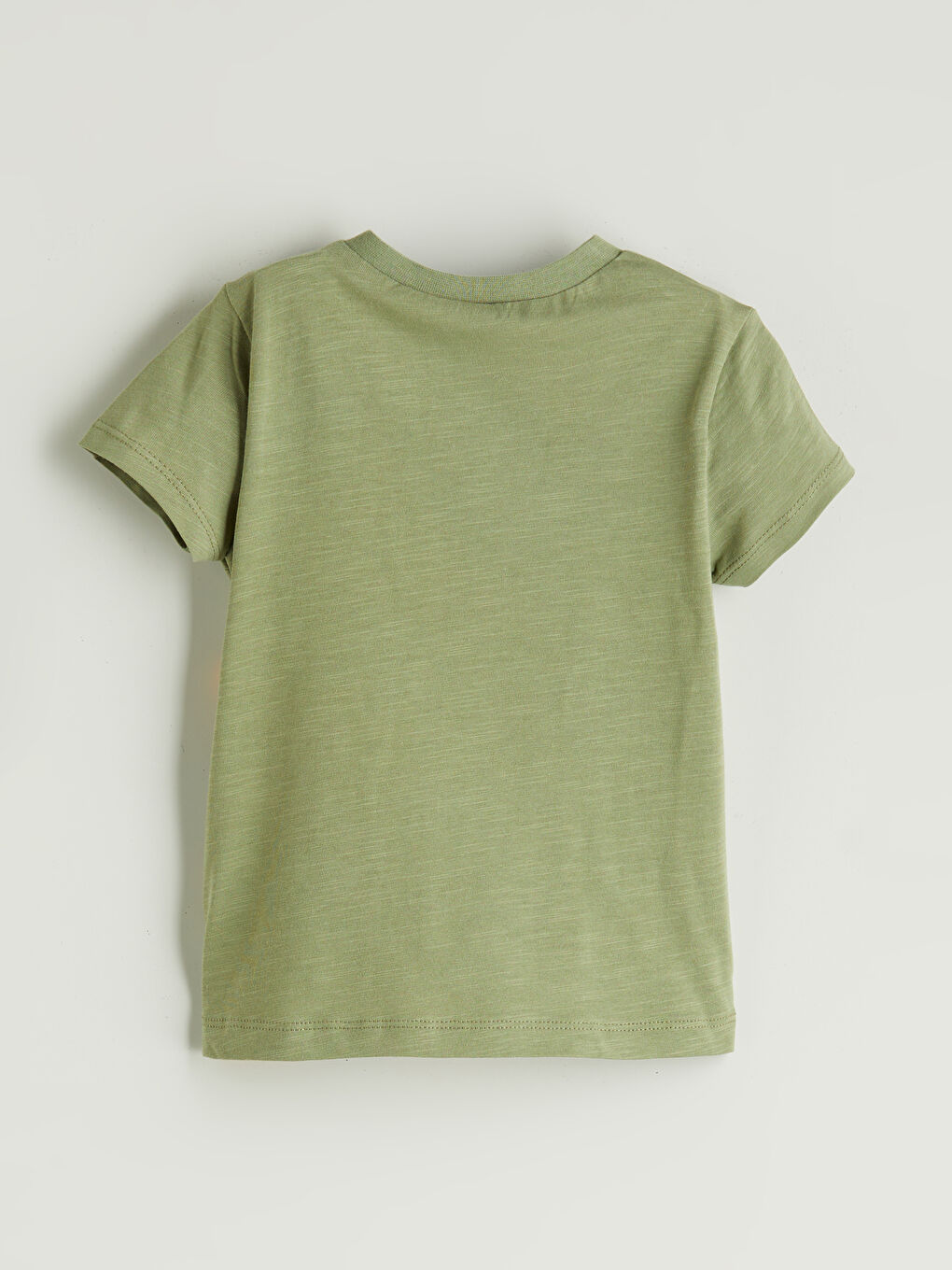 Yeşil Bisiklet Yaka Kısa Kollu Aslan Kral Baskılı Erkek Bebek Tişört-2