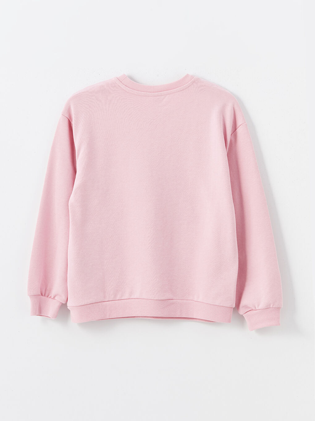 LCW Kids Pembe Leylak Bisiklet Yaka Baskılı Kız Çocuk Sweatshirt - 5