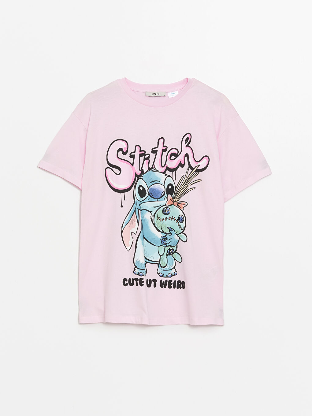 Crew Neck Lilo & Stitch Printed Women's T-Shirt -S4N309Z8