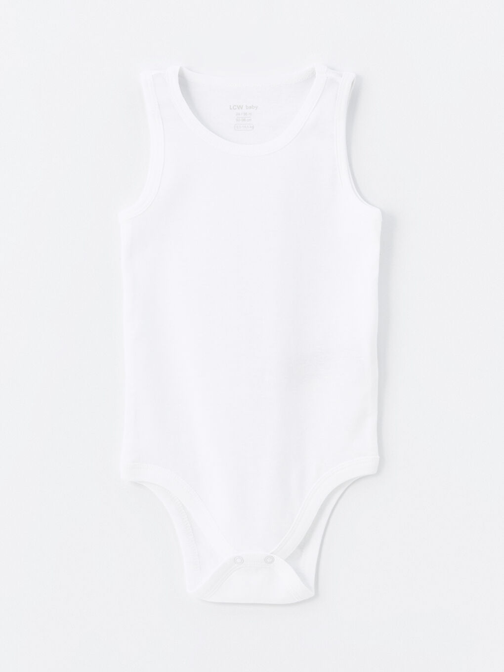 Beyaz Bisiklet Yaka Basic Erkek Bebek Çıtçıtlı Body 3'lü-3