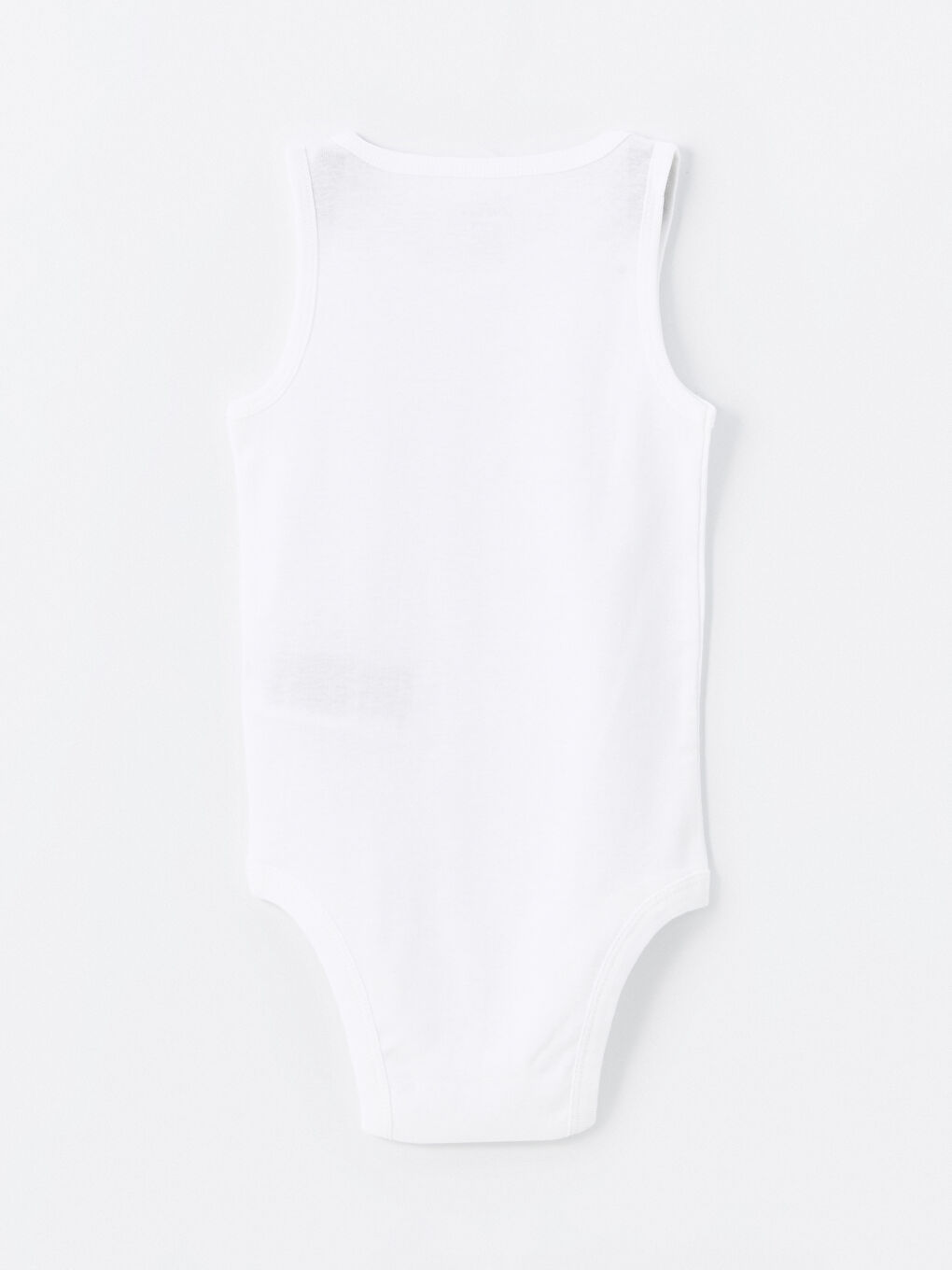 Beyaz Bisiklet Yaka Basic Erkek Bebek Çıtçıtlı Body 3'lü-5