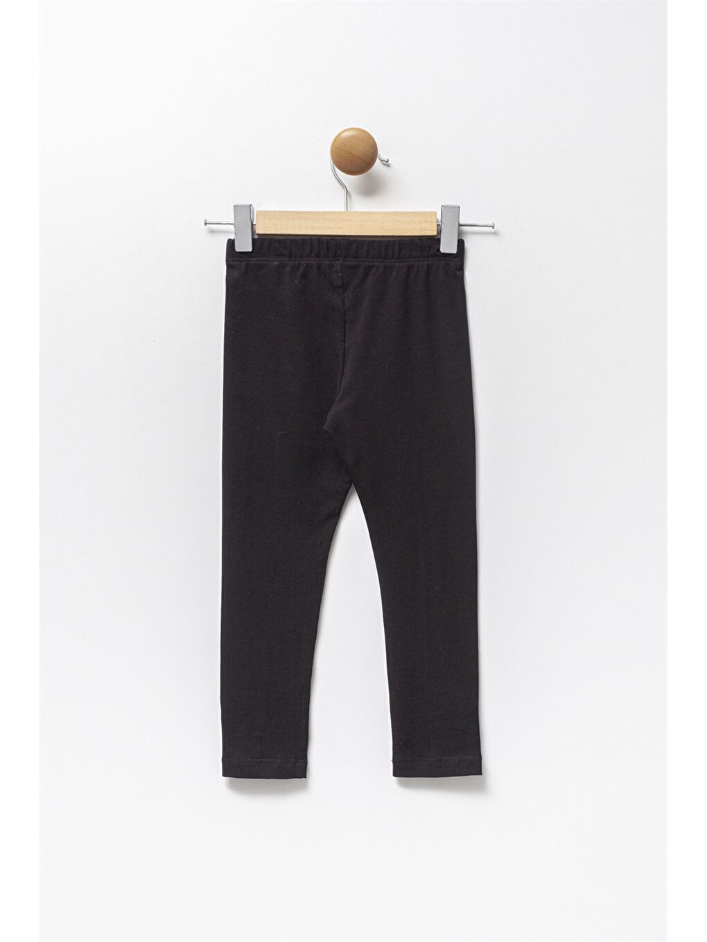 Siyah Beli Lastikli Baskılı Kız Bebek Eşofman Altı-1