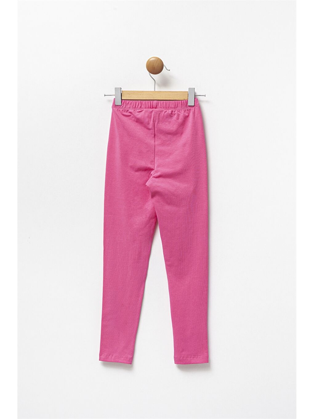 Pembe Beli Lastikli Baskılı Kız Çocuk Eşofman Altı-1