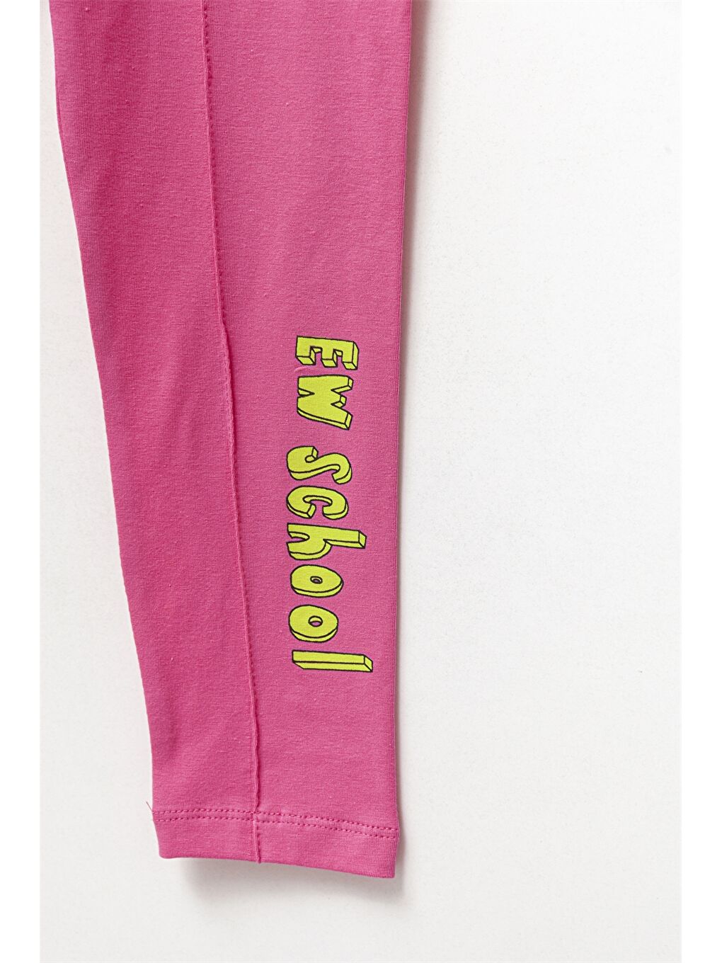 Pembe Beli Lastikli Baskılı Kız Çocuk Eşofman Altı-2