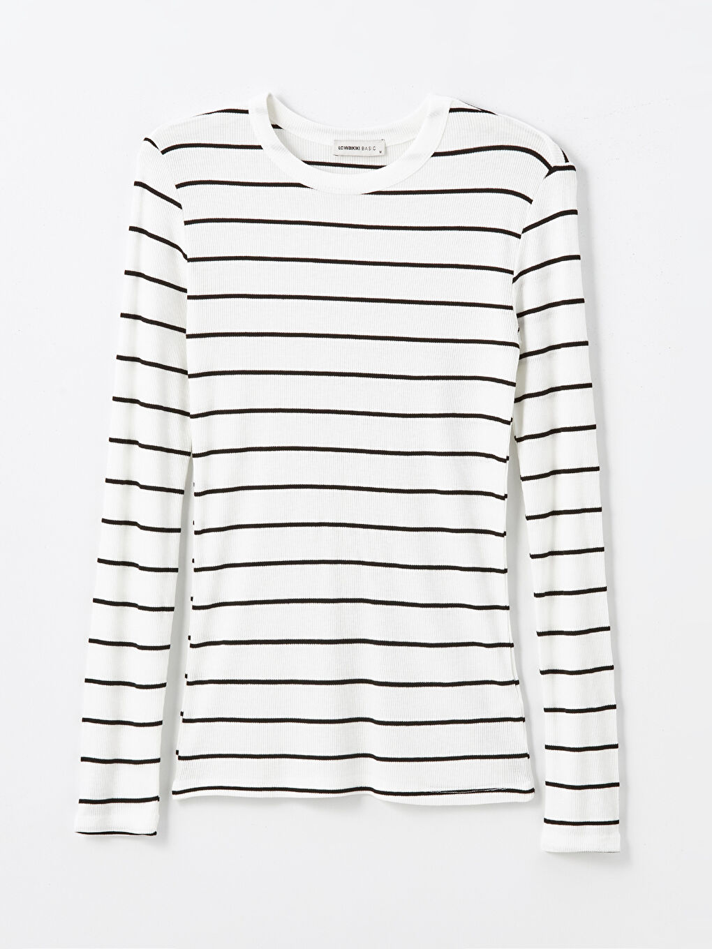 Crew Neck Striped Long Sleeve Women's Body -S4N426Z8-LFC