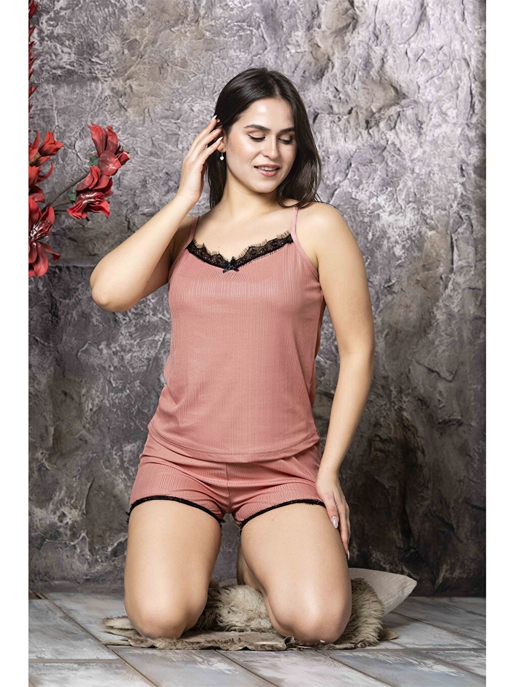 CHARME Somon Askılı Kadın Pijama Takımı - 1