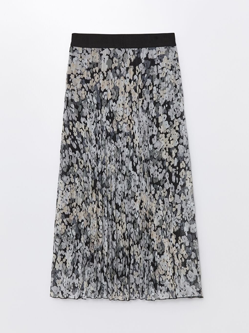 Women's Elastic Waist Patterned Pleated Skirt -S4N495Z8-LQJ