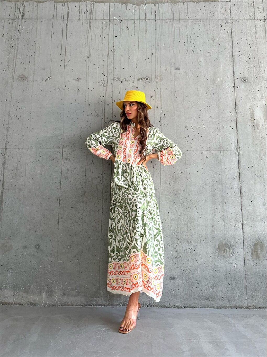 Haki Baskılı Elbise