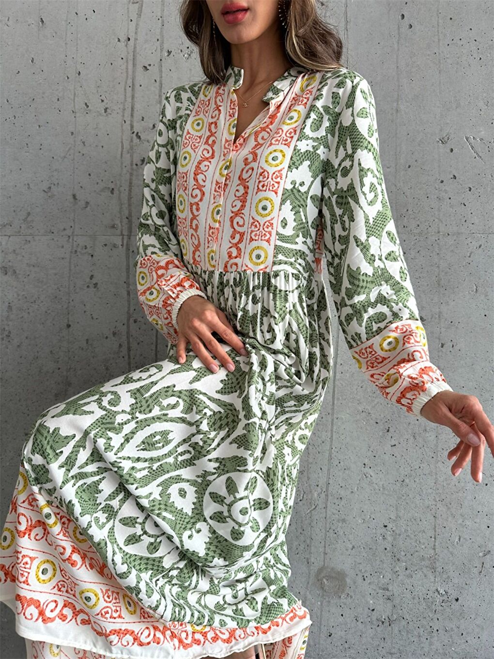 Haki Baskılı Elbise-2