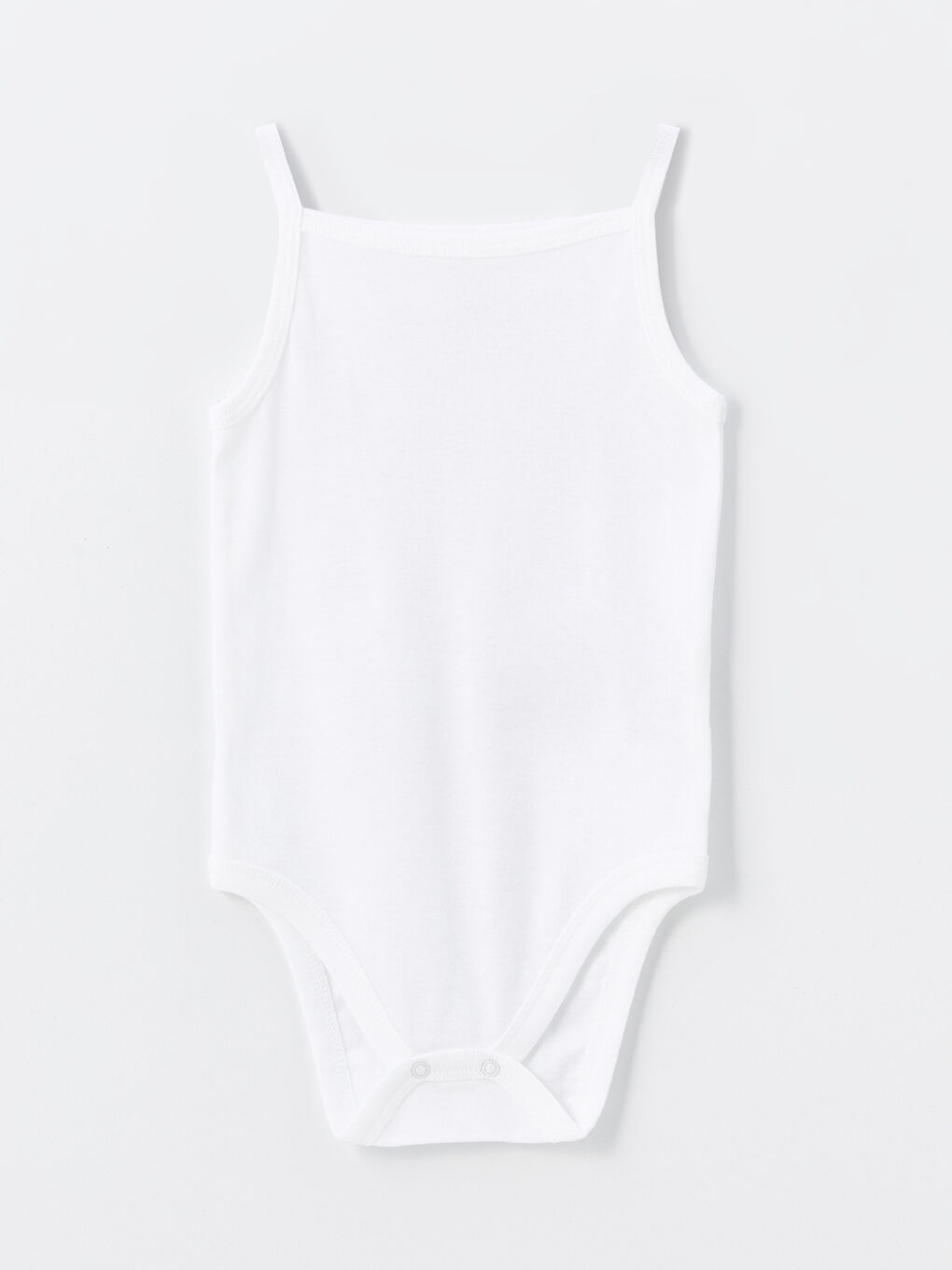 Ekru Kare Yaka Kız Bebek Çıtçıtlı Body