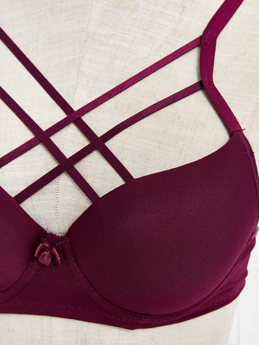 Mor Destekli Çapraz Sütyen-2