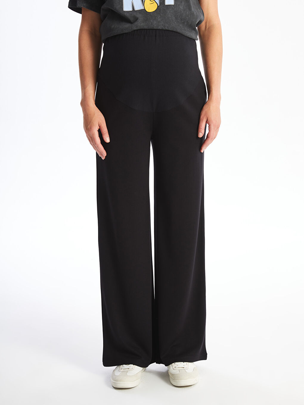 بنطلون رياضي حوامل بخصر مرن فوق البطن-2